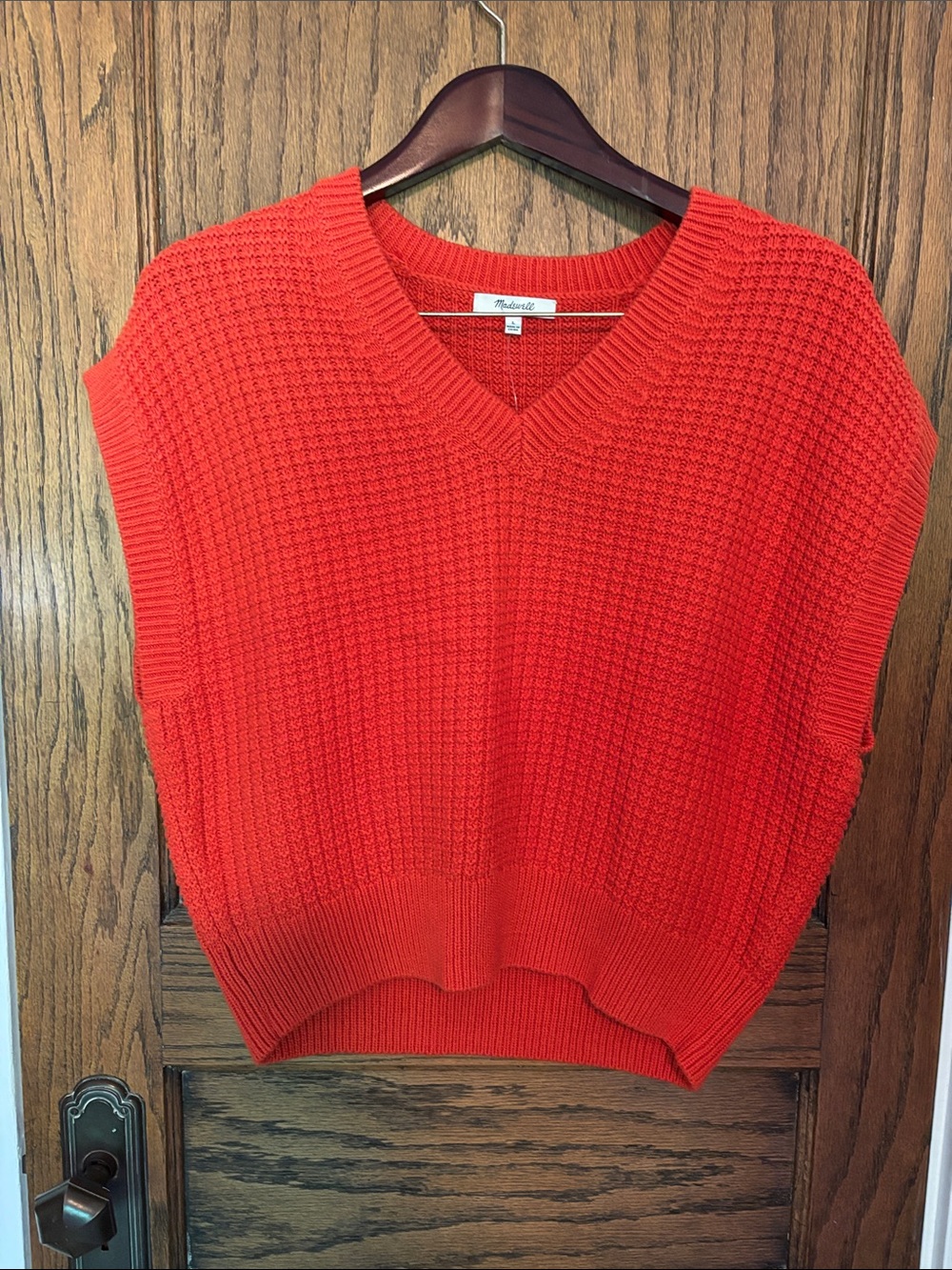Madewell Women’s V-Neck Red Knit Sweater Vest